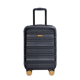 Carry On Luggage Airline Approved18.5" Carry On Suitcase With TSA Approved Carry On Luggage With Wheels Carry on Bag Hard Shell Suitcases, BLACK