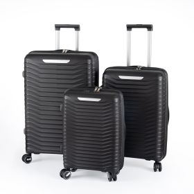 2303BLack Hardside Luggage Sets 3 Pieces, Expandable Luggages Spinner Suitcase with TSA Lock Lightweight Carry on Luggage 19inch 23inch 27inch