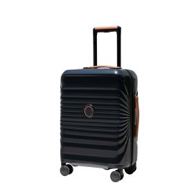 28" Carry on Luggage Lightweight Suitcase TSA Lock USB port Expandable Luggage Artificial leatherTop handle Spinner Wheels BLACK