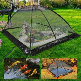 VEVOR Pond Cover Dome, 8x10 FT Garden Pond Net, 1/2 inch Mesh Dome Pond Net Covers with Zipper and Wind Rope