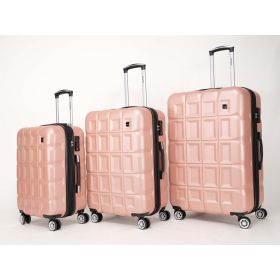 3-piece luggage set, ravel ABS lightweight luggage with 4 universal wheel password locks YkK zippers (20 inches/25 inches/29 inches)