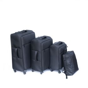 Luggage 3-piece backpack set black