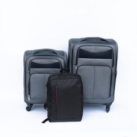 Luggage 2-piece backpack set gray