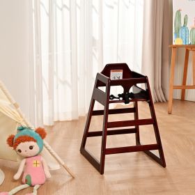 Wooden Double Solid Wood Feeding, Eat & Grow Portable High, Easy To Clean Baby Booster Chair In Maho (Option: Mahogany)