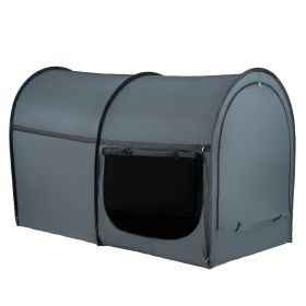 VEVOR 4 Doors Bed Tent Breathable Tent Light Blackout with 0.28 in Fiber Poles (Default: Default)