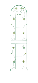 2 Pack Metal Garden Trellis 86.7" x 19.7" Rustproof Trellis for Climbing Plants Outdoor Flower Support Green (Color: as Pic)