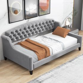 Modern Luxury Tufted Button Daybed,Twin,Gray Expected Arrival Time 12.28 (Option: Gray)